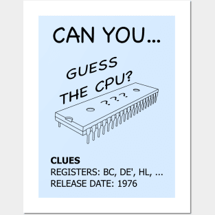 Guess the CPU - Z80 Microprocessor (Black Text) Posters and Art